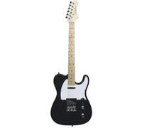Woodbrass Guitare électrique TL100 Touche érable Micros simple bobinage Corps tilleul - Noire