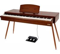 Woodbrass VP20 Piano Numérique Vintage 88 Touches Toucher Lourd à Marteaux Progressifs - Son DSP, Polyphonie 128 Notes, Triple Pédale, Audio & MIDI, USB-MIDI, Clavier Meuble Salon Pianiste