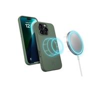 Woodcessories - BioCase, étui magnétique pour téléphone Portable Compatible avec l'iPhone 16 Pro Etui avec Aimant Bleu Marine - Durable à Base de Plantes
