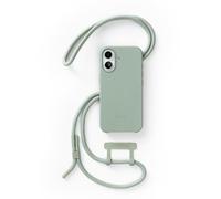 Woodcessories - Change Case, chaîne de téléphone Portable Durable Amovible Compatible avec iPhone 16 Housse avec Ruban Vert Jade - biodégradable