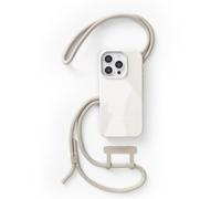 Woodcessories - Change Case, chaîne de téléphone Portable Durable Amovible Compatible avec iPhone 16 Pro Housse avec Ruban Dove White - biodégradable