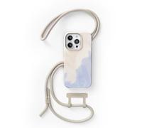 Woodcessories - Change Case, chaîne de téléphone Portable Durable Amovible Compatible avec iPhone 16 Pro Housse avec Ruban Beige Bleu - biodégradable