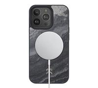 Woodcessories - Coque Bumper magnétique pour Coque iPhone 14 Pro Compatible avec MagSafe, Coque avev Aimant de Pierre, Gris Granit