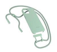 Woodcessories - Coque de téléphone 2 en 1 avec lanière, Compatible avec Coque iphone 13 Mini Vert Menthe, Cordon Collier, lanière détachable et écologique, biodégradable - Change Case