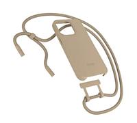 Woodcessories - Coque de téléphone 2 en 1 avec lanière, Compatible avec Coque iphone 13 Pro Beige, Cordon Collier, lanière détachable et écologique, biodégradable - Change Case