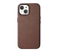 Woodcessories - Etui en Cuir, Compatible iPhone 15 Housse Marron - Durable à Base de Plantes d'aloe Vera