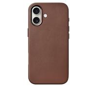 Woodcessories - Etui en Cuir, Compatible iPhone 16 Housse Marron - Durable à Base de Plantes d'aloe Vera
