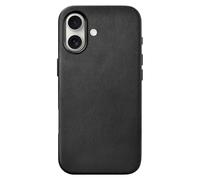 Woodcessories - Etui en Cuir, Compatible iPhone 16 Housse Noire - Durable à Base de Plantes d'aloe Vera