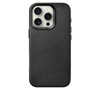 Woodcessories - Etui en Cuir, Compatible iPhone 16 Pro Housse Noire - Durable à Base de Plantes d'aloe Vera