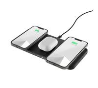 Woodcessories - Multichargeur sans Fil, Station de Charge inductive en Bois - Chargeur Rapide 30 W Inclus Fiche Secteur (Chêne)