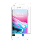 Woodcessories - Verre Trempé 3D Compatible avec iPhone 6/7/8 Plus, Protection d'Écran, Dureté 9H, sans Bulles, Anti-Empreintes Digitales, Transparent, Blanc