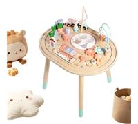 Wooden Activity Table - Educational Wooden Standing Bead Maze Gear