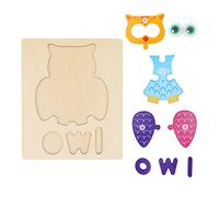 Wooden Animal Puzzles, Jouet Éducatif en Bois, Bords Lisses, Puzzles Encastrements pour Tout - Petits - Développement Cognitif, Apprentissage des Nombres, Design 3D et Sécurisé