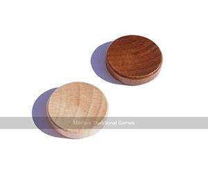 Wooden Backgammon Stones - 35mm