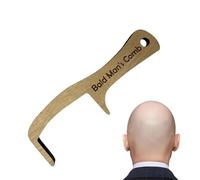 Wooden Bald Comb, Grooming Novelty Tool, Accessory Finish, Dad Husband Adult Party Gadget with Creative Style, Holiday Gathering Device with Compact Build, April Fool’s Day Halloween Companion