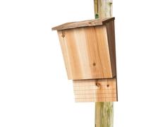 Wooden Bat Houses - Window Outdoor Decoration, Bats Hotel Outdoors | Large Outdoor Bat Shelter Box for Backyard, Weatherproof Screwed Untreated Cedar Roosting House for Bats, Durable Nesting Shelter