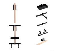 Wooden Bike Wall Rack Adjustable Storage for Helmet(B)