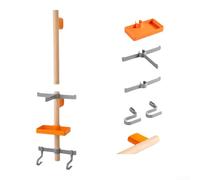 Wooden Bike Wall Rack Adjustable Storage for Helmet(C)