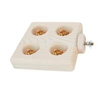 Wooden Bird Feeder, Bird Foraging Puzzle, Parrot Foraging Box, Interactive Bird Toy, Wooden Bird Feeder for Parrot, Cockatiel, and African Grey, Designed for Foraging and Problem-Solving