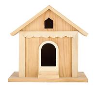 Wooden Bird House | Hand - Made Secure Home Box for Parrots & Wild Birds | Hanging Or Standing for Garden/Balcony/Tree | Sturdy Paulownia Wood Finish