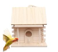 Wooden Bird Houses, Hangable Breeding Box for Parrots, Sturdy Lovebird Nesting Shelter, Outdoor Birdhouse for Garden and Yard Decoration, Safe Habitat for Small Birds