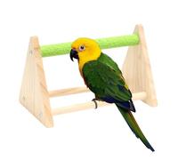 Wooden Bird Perch Triangle Training Playground, Cage Accessories for Birds | Ideal Parakeet Canary Cockatiel Finch Indoor Outdoor Decoration Fun Play