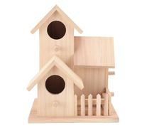 Wooden Birdhouse, Multifunctional Cedar Craft Garden Decorative Outdoor Bird House for Small Birds Patio Decoration
