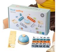 Wooden Blocks Spelling Game, Alphabet Puzzle Blocks, Sight Words Learn Tool