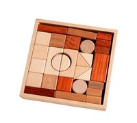 Wooden Blocks - Unfinished Wood Blocks, Small Craft Square Block | Educational Learning Toy for Kids | Natural Wooden Play Cubes for Toddler | montesssori Preschool Building Game | Baby Activity to