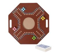 Wooden Board Bead Game - Folding Strategy Puzzle Board, Logic Thinking Bead Toy | Educational Brain Training Games Set, Portable Travel Tabletop Activity, Classroom Family Game Night Entertainment Ki
