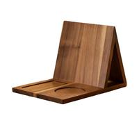 Wooden Book Holder - Triangle Stand with Cup and Phone Slot | Reading Valet Bedside Book Stand for Home Decor, Bedroom, Living Room, Office, School, Nightstand, Desk, Coffee Table, Countertop