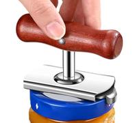Wooden Bottle Opener, Adjustable Stainless Steel Tool, Portable Handheld Opener, Sturdy Party Favor Accessory, for Adults Lovers Families Friends Enthusiasts Beginners Women Bar Beverage Opening Use