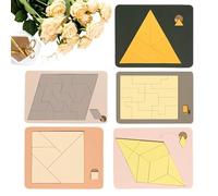 Wooden Brain Teaser Puzzle - Triangle Shape Block Game for Adults | Geometric Assembly Challenge with Interlocking Pieces, Educational Thinking Toy for Family Office Classroom Playroom Use