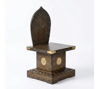 Wooden Buddha Altar Table Home Shrine Bamboo Prayer Stand for Statue(B,30 * 30 * 26)