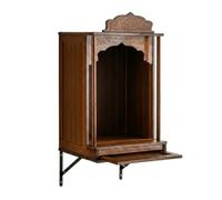 Wooden Buddhist Altar Cabinet, Traditional Shrine with Storage Drawer(A,35CM*51CM)
