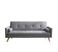 Concept Usine – Canapé convertible 3 places Wooden – Scandinave tissu gris, coussins déhoussables