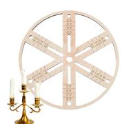 Wooden Candle Centering Tool, Flat Round Multiwick Stabilizer Holder, Adorable Candles Making, Reusable Wick Comfort Device for Crafts, Handmade Wax Jar Candles, 7.9inches