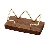 Wooden Card Display - Desk Holder , Business Storage Stand, Tabletop Rack Case, Compact Office Accessory, Creative Minimal Design | Workplace Counter Usage for Reception Events Networking Dis