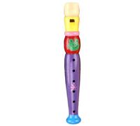Wooden Cartoon Toy Flute - 6 Hole Recorder | 15x4cm Small Flute with Smooth Finished, Safe Wooden Music Sound Toy with Easy Grip, Early Education Instrument for Kids Classroom Home Family Leisure
