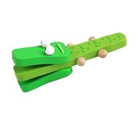 Wooden Castanets - Wood 40g, Kids Clapper Toy, Crocodile Design | Lightweight Rhythm Music Instrument, Classroom Percussion Toy For School Learning, Party Favors, Music Training, Children Play