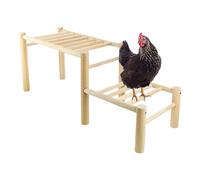 Wooden Chicken Perch, Easy Assemble Roosting Stand, 24.8x10.63x9.06 inches Coop Toy with Sturdy Build, Backyard Farm Accessory, Poultry Gear with Durable Design, Chick Equipment for Yard Garden