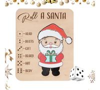 Wooden Christmas Board Game - 5.51 inches Reindeer Puzzle Dice for Holiday Fun, Family Toy with Interactive Play Creative Design, Emotional Connection Activity for Husband Wife Teens Boys Girls Youth