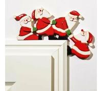 Wooden Christmas Door Frame Decoration 20x10cm Santa Elk Design | Solid Wood, Festive Living Room Bedroom Office Decor, Santa Elk Angel Designs, Perfect Holiday