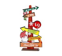 Wooden Christmas Tree Decoration - Rustic Farmhouse Tabletop Ornament | Holiday Table Centerpiece Scene Accessories for Mantle, Shelf, Fireplace, Desktop, Desk, Tiered Tray & Home Festive Decor