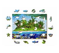 WOODEN CITY Casse-tête Exotic Treasure Island 2in1, 200 pièces ECO