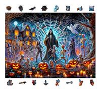 WOODEN.CITY Grim Reaper's Halloween Puzzle en bois de 1000 pièces - Amusant effrayant pour les amateurs de puzzle