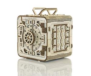 WOODEN.CITY Kit de Modèle en Bois à Construire - Coffre-Fort Mécanique, Puzzle 3D, Jouet DIY Coupe au Laser, pour Homme, Mari, Partenaire, Collègue - Maquette en Bois