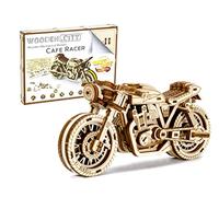 WOODEN.CITY Kit Modèle en Bois À Construire - Cafe Racer Mécanique, Puzzle 3D Jouet DIY - Coupe Au Laser, Cadeau Homme, Casse Tete Adulte, Maquette Moto Jouet, Puzzles 3D en Bois