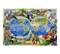 WOODEN CITY Puzzle en Bois CARTE DU ROYAUME DES ANIMAUX XL