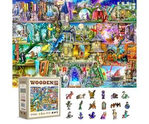Wooden.City Puzzle en bois de 2000 pièces - Odyssée de l'espace - Unique et insolite avec des pièces formées - Puzzle mosaïque défi pour enfants et adultes Cadeau d'anniversaire incroyable 801x532 mm